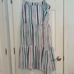 Lane Bryant Vibrant Striped Maxi Skirt